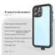 Θήκη αδιάβροχη iPhone 13 Pro Max 6.7" Waterproof Covering Clear Back case Redpepper-Black/Blue