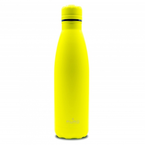Puro Icon Giallo Fluo Double Wall Powder Bottle 500ml - Yellow (WB500ICONFLUODW1-YEL)