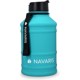 Navaris Μπουκάλι Νερού από Ανοξείδωτο Ατσάλι - BPA Free - 2.2 L - Turquoise (51084.37)