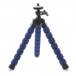 Soft Adjustable Tripod Holder for Action Cameras- blue
