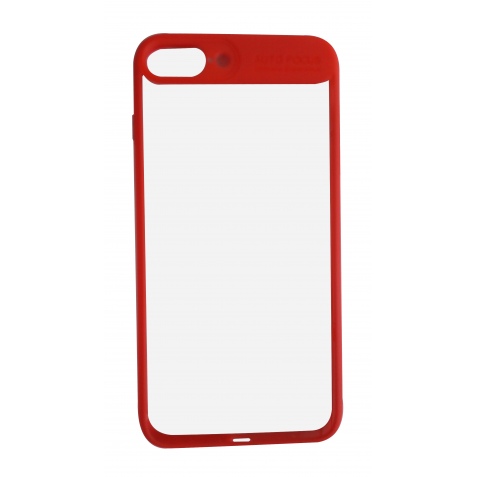 Θήκη iphone 7 plus 5.5" IPAKY Focus Series TPU Frame + Clear Acrylic Back Case-Red