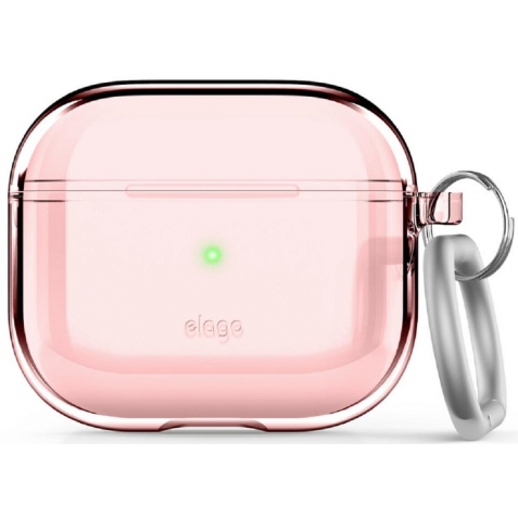 Elago AirPods 3 Clear TPU Hang Case - Ημιδιάφανη Θήκη για AirPods 3rd Gen - Lovely Pink (EAP3CL-HANG-LPK)