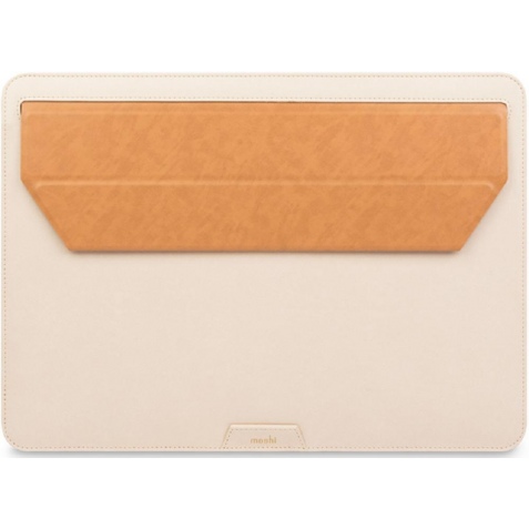 Moshi Muse 14" 3-in-1 Laptop Sleeve - Eco-Leather Θήκη για MacBook Pro 14" 2021 - Seashell White (99MO034102)