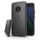Ringke (Fusion) Διάφανη Θήκη Motorola Moto G5 Plus PC με TPU Bumper + Screen Protector - Smoke Black (10975)
