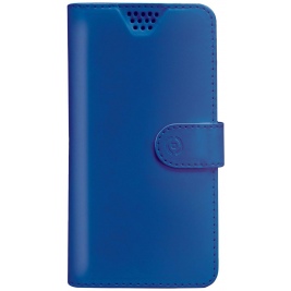 Celly Wally Θήκη - Πορτοφόλι Universal για Smartphones εώς 4.5" - Blue (WALLYUNILBL)