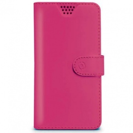 Celly Wally Θήκη - Πορτοφόλι Universal για Smartphones έως 5.0" - Pink (WALLYUNIXLFX)