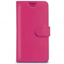 Celly Wally Θήκη - Πορτοφόλι Universal για Smartphones έως 5.0 - Pink (WALLYUNIXLFX)