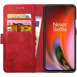 Rosso Element PU Θήκη Πορτοφόλι OnePlus Nord 2 5G - Red (8719246326462)
