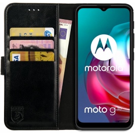 Rosso Element PU Θήκη Πορτοφόλι Motorola Moto G30 / G20 / G10 - Black (8719246312748)
