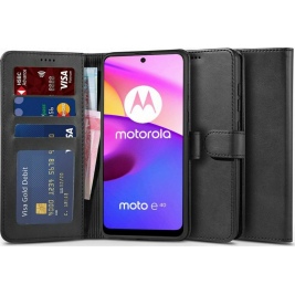 Tech-Protect Wallet 2 - Θήκη Πορτοφόλι Motorola Moto E40 / E20 - Black (9589046918964)