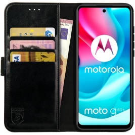 Rosso Element PU Θήκη Πορτοφόλι Motorola Moto G60S - Black (8719246339707)