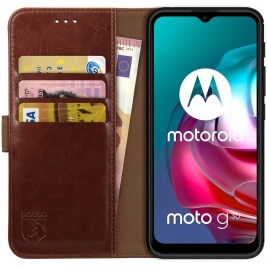Rosso Element PU Θήκη Πορτοφόλι Motorola Moto G30 / G20 / G10 - Brown (8719246312755)
