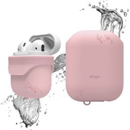 Elago AirPods Waterproof Case - Αδιάβροχη Θήκη για AirPods 2nd Gen / 1st Gen - Lovely Pink (EAPWF-BA-LPK)