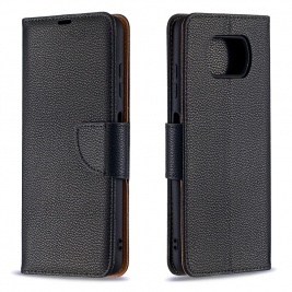 Θήκη Xiaomi Poco X3 NFC/Poco X3 Litchi Grain Wallet Stand Phone Case-black