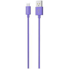 Riversong Lotus 08 - Καλώδιο Φόρτισης και Μεταφοράς Δεδομένων 3A USB σε MicroUSB - 120cm - Purple (CM71PU)