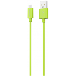 Riversong Lotus 08 - Καλώδιο Φόρτισης και Μεταφοράς Δεδομένων 3A USB σε MicroUSB - 120cm - Green (CM71G)