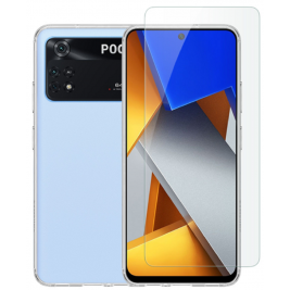 Vivid Σετ Διάφανη Θήκη Σιλικόνης & Tempered Glass - Xiaomi Poco M4 Pro 4G - Transparent (VIGELLY244GLASSTN)