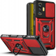 Bodycell Armor Slide - Ανθεκτική Θήκη Xiaomi Poco F3 GT με Κάλυμμα για την Κάμερα & Μεταλλικό Ring Holder - Red (5206015012082)