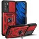 Bodycell Armor Slide - Ανθεκτική Θήκη Xiaomi Poco X3 GT με Κάλυμμα για την Κάμερα & Μεταλλικό Ring Holder - Red (5206015003950)