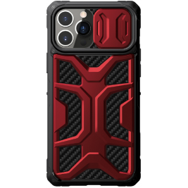 Nillkin Adventurer Armored Σκληρή Ανθεκτική Θήκη με Κάλυμμα για την Κάμερα - Apple iPhone 13 Pro Max - Red (6902048235106)