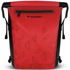 Wozinsky Bicycle Backpack 2in1 - Αδιάβροχο Σακίδιο Πλάτης / Τσάντα Σχάρας Ποδηλάτου με Ανακλαστήρες Φωτός - 23L - Red (WBB31RE)