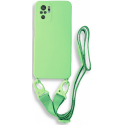 Bodycell Θήκη Σιλικόνης με Λουράκι Λαιμού - Xiaomi Redmi Note 10 / Note 10S - Green (5206015002038)