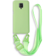 Bodycell Θήκη Σιλικόνης με Λουράκι Λαιμού - Xiaomi Redmi Note 9S / 9 Pro / 9 Pro Max - Green (5206015002618)
