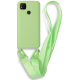 Bodycell Θήκη Σιλικόνης με Λουράκι Λαιμού - Xiaomi Redmi 9C - Green (5206015002885)