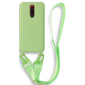 Bodycell Θήκη Σιλικόνης με Λουράκι Λαιμού - Xiaomi Redmi 8 - Green (5206015002762)