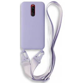 Bodycell Θήκη Σιλικόνης με Λουράκι Λαιμού - Xiaomi Redmi 8 - Violet (5206015002793)