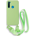 Bodycell Θήκη Σιλικόνης με Λουράκι Λαιμού - Xiaomi Redmi Note 8 / Note 8 2021 - Green (5206015002946)