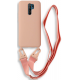 Bodycell Θήκη Σιλικόνης με Λουράκι Λαιμού - Xiaomi Redmi 9 - Pink (5206015002816)