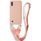 Bodycell Θήκη Σιλικόνης με Λουράκι Λαιμού - Samsung Galaxy A10 - Pink (5206015000638)