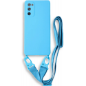 Bodycell Θήκη Σιλικόνης με Λουράκι Λαιμού - Samsung Galaxy S20 FE - Light Blue (5206015001765)