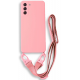 Bodycell Θήκη Σιλικόνης με Λουράκι Λαιμού - Samsung Galaxy S21 Plus 5G - Pink (5206015001888)