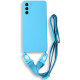 Bodycell Θήκη Σιλικόνης με Λουράκι Λαιμού - Samsung Galaxy S21 Plus 5G - Light Blue (5206015001864)