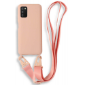 Bodycell Θήκη Σιλικόνης με Λουράκι Λαιμού - Samsung Galaxy A03s - Pink (5206015000522)