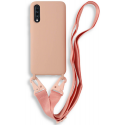 Bodycell Θήκη Σιλικόνης με Λουράκι Λαιμού - Samsung Galaxy A70 - Pink (5206015001611)