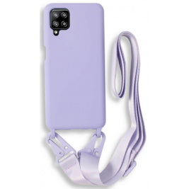 Bodycell Θήκη Σιλικόνης με Λουράκι Λαιμού - Samsung Galaxy A42 5G - Violet (5206015001529)