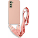 Bodycell Θήκη Σιλικόνης με Λουράκι Λαιμού - Samsung Galaxy S21 FE 5G - Pink (5206015001802)