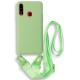 Bodycell Θήκη Σιλικόνης με Λουράκι Λαιμού - Samsung Galaxy A20s - Green (5206015001178)