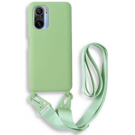 Bodycell Θήκη Σιλικόνης με Λουράκι Λαιμού - Xiaomi Mi 11i / Poco F3 - Green (5206015001970)