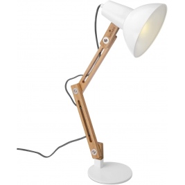 Navaris Wooden Desk Lamp - Επιτραπέζιο Φωτιστικό από Ξύλο - White (49125.02)