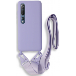 Bodycell Θήκη Σιλικόνης με Λουράκι Λαιμού - Xiaomi Mi 10 / Mi 10 Pro - Violet (5206015001963)