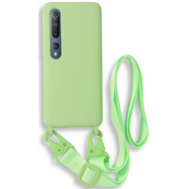 Bodycell Θήκη Σιλικόνης με Λουράκι Λαιμού - Xiaomi Mi 10 / Mi 10 Pro - Green (5206015001932)