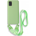 Bodycell Θήκη Σιλικόνης με Λουράκι Λαιμού - Samsung Galaxy A31 - Green (5206015001352)