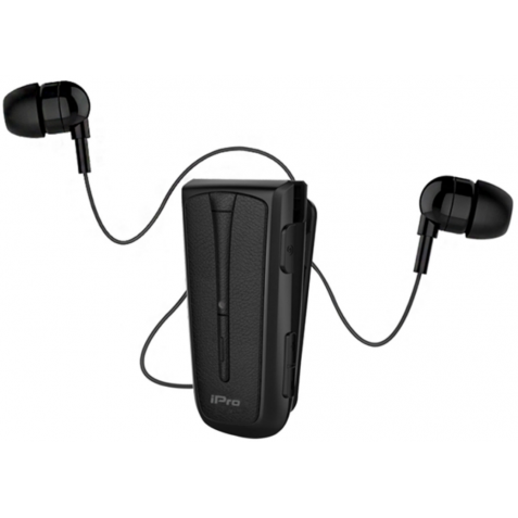iPro Bluetooth Headset RH219s - Μονό Ασύρματο Bluetooth Ακουστικό MultiPoint με Δεύτερο Αποσπώμενο Ακουστικό - Black (RH219SBL)