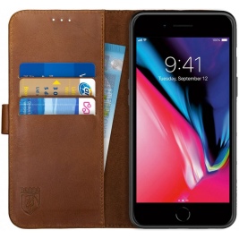 Rosso Deluxe Δερμάτινη Θήκη Πορτοφόλι Apple iPhone 8 Plus / 7 Plus - Brown (8719246128622)