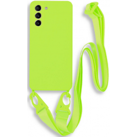 Bodycell Θήκη Σιλικόνης με Λουράκι Λαιμού - Samsung Galaxy S21 5G - Light Green (5206015001840)