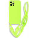 Bodycell Θήκη Σιλικόνης με Λουράκι Λαιμού - Apple iPhone 12 Pro - Light Green (5206015000232)